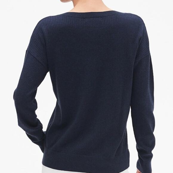 Banana Republic Blue Seed Stitch Crew Neck Top - Picture 8 of 10